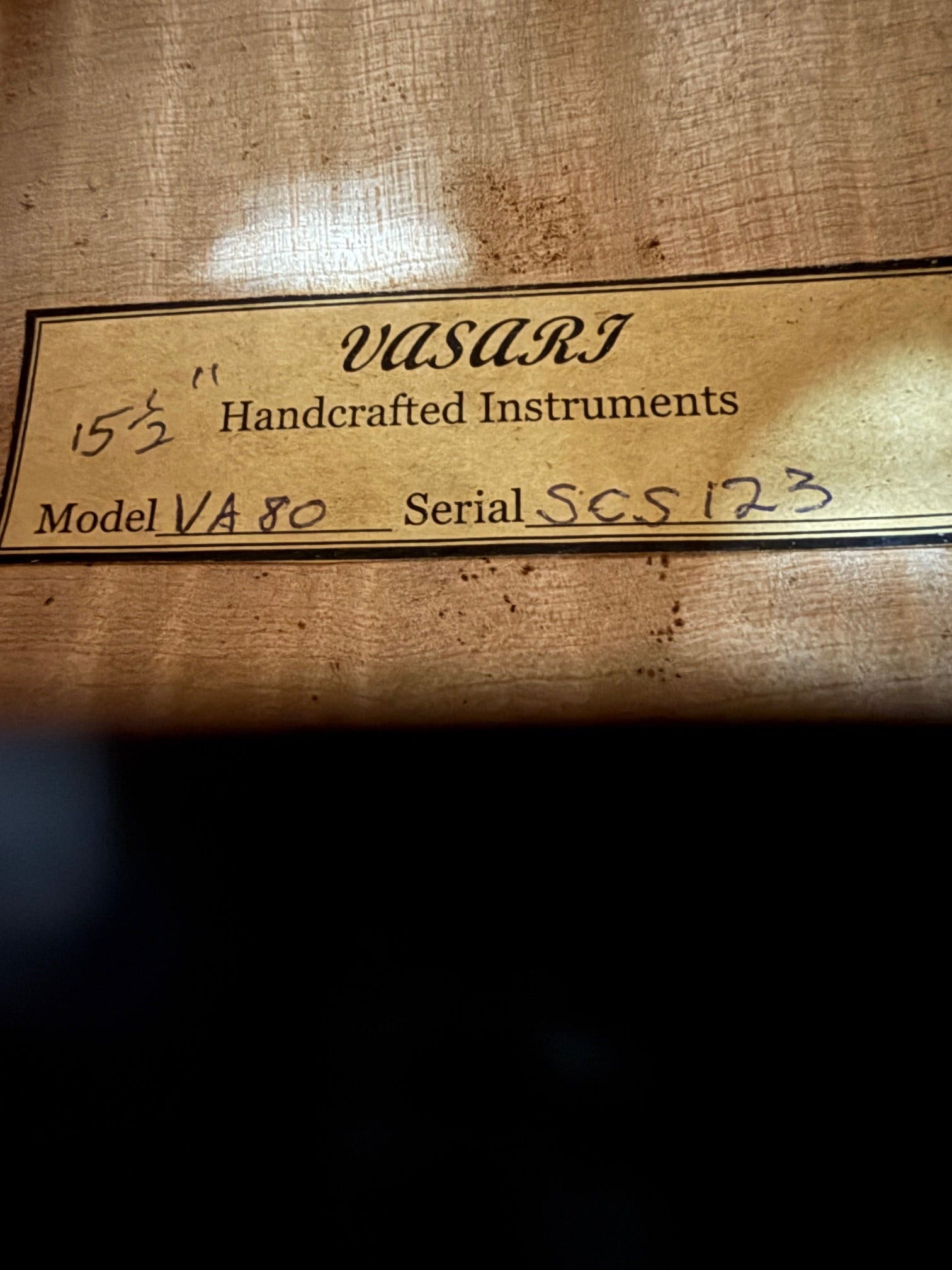 Vasari VA80 15 1/2" Intermediate Viola