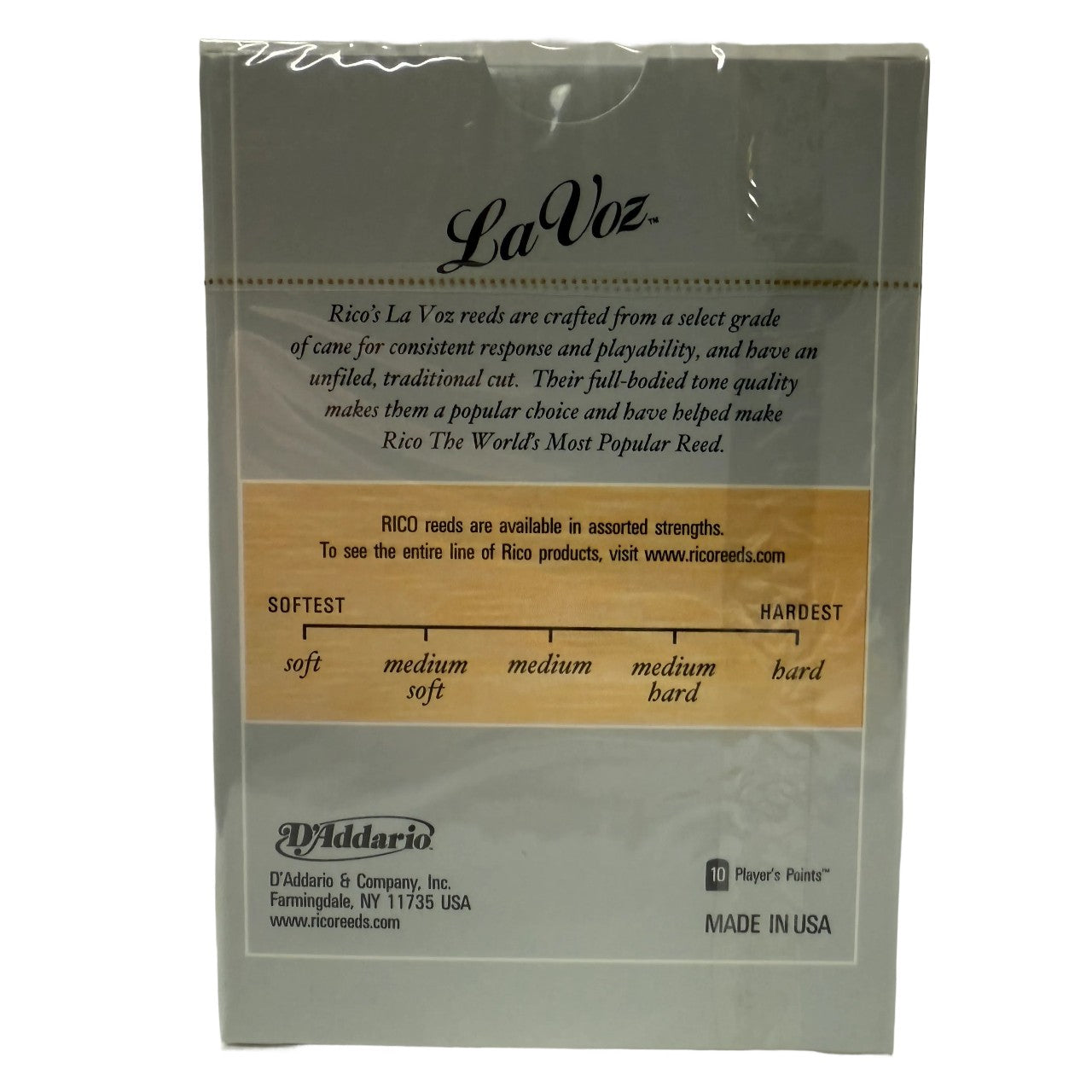 Rico LaVoz Bass Clarinet Reeds 10-pack Medium