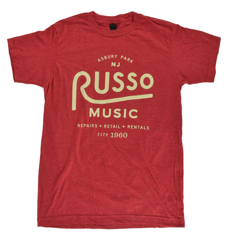 Russo Music Asbury Park 1960 Logo Baseball T - Grey / Charcoal Black Heather