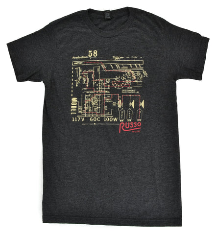 Russo Music 'Asbury Park 1960 Logo' T-Shirt - Heather Red