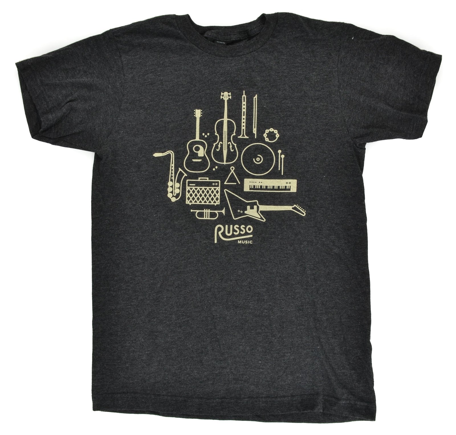 Russo Music 'Instruments' T-Shirt - Heather Graphite
