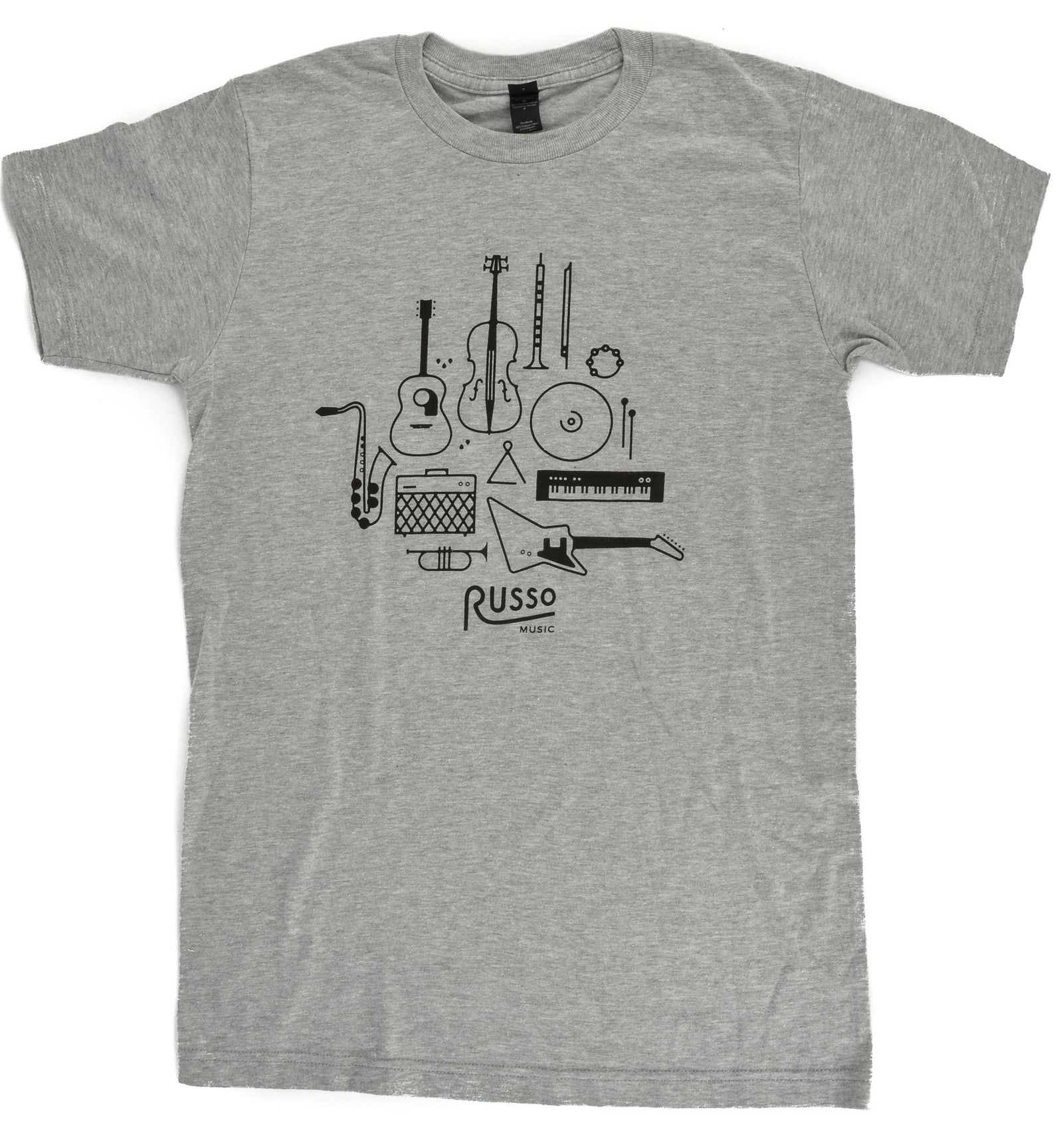 Russo Music 'Instruments' T-Shirt - Heather Grey